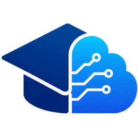Logo Takotek représentant un chapeau de diplômé fusionné avec un cloud et des circuits, symbolisant la formation numérique et l’intelligence artificielle